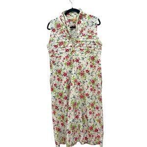 April Cornell Vintage-Style Floral Sleeveless Dress – Romantic & Fresh M